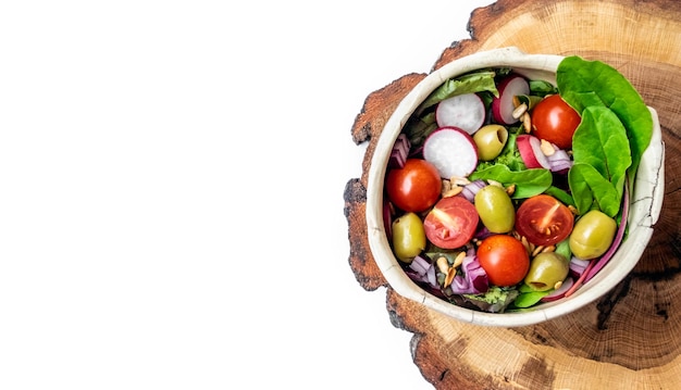 miska sałatki i składniki